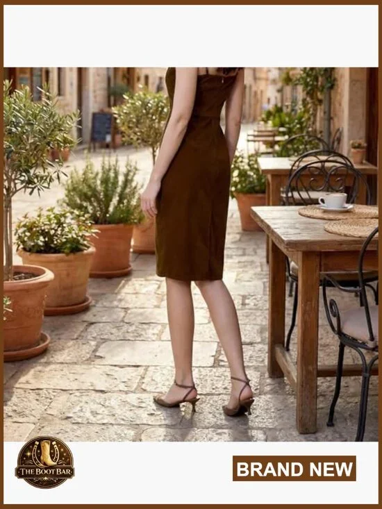 Mesh Kitten Heel Sandals Square Toe Ankle Strap Comfort Summer Dress Shoes - Picture 6 of 7